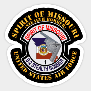 B2 - Spirit of Missouri - Stealth Bomber Sticker